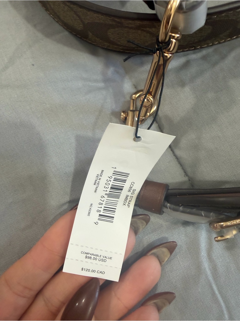 Brown Signature Canvas Strap - Picture 2 of 4